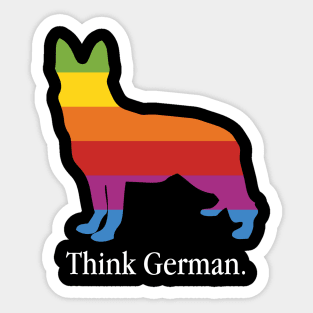 Think German Shepherd - Dog Lover Dogs Sticker